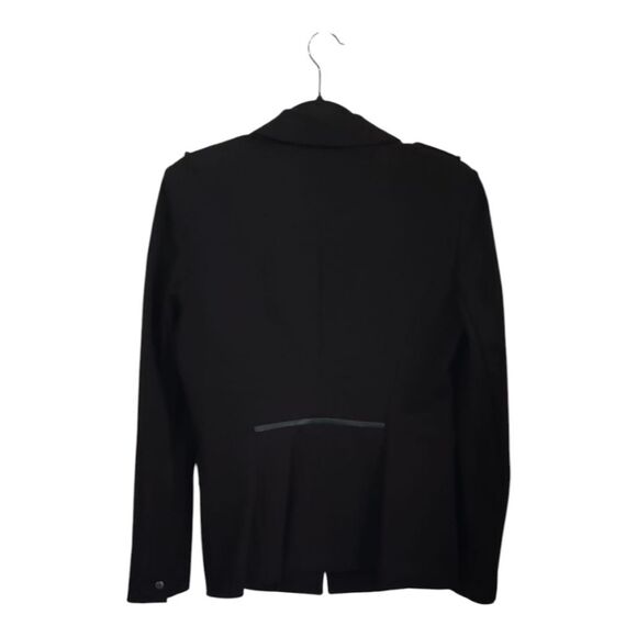 White House Black Market Black Blazer with Epaulettes Size 10 - Picture 3 of 9
